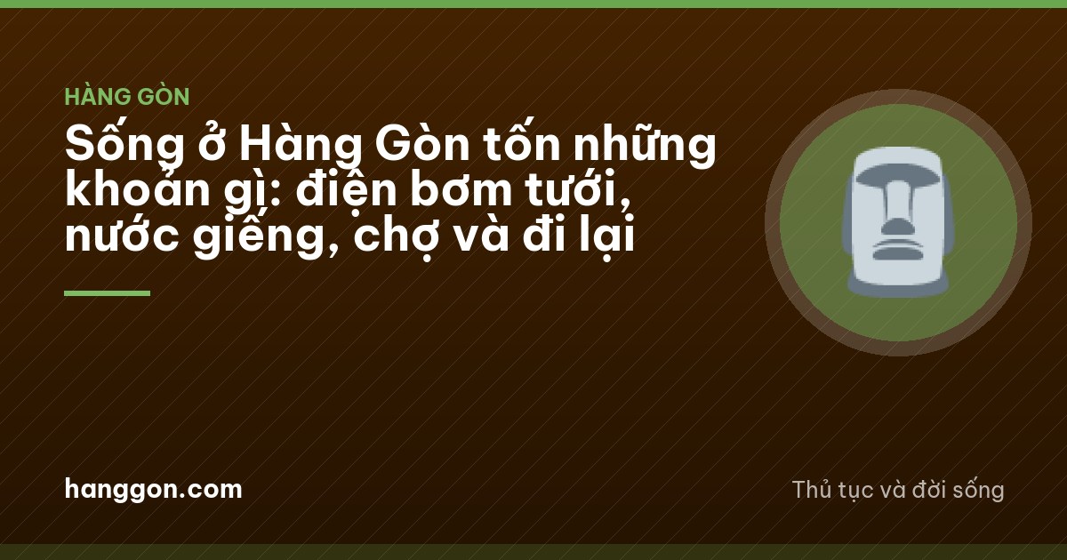 Sống ở Hàng Gòn tốn những khoản gì: điện bơm tưới, nước giếng, chợ và đi lại